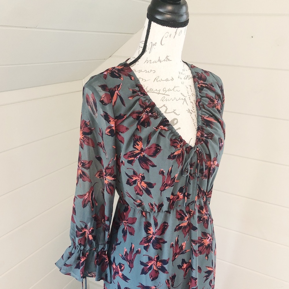 🆕 NWT Madewell Willowleaf Tie Sleeve Maxi